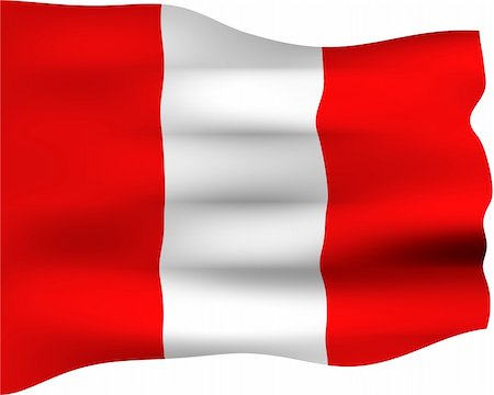 south american country peru - 3d flag of Peru isolated in white Stock Photo - Budget Royalty-Free & Subscription, Code: 400-04563794