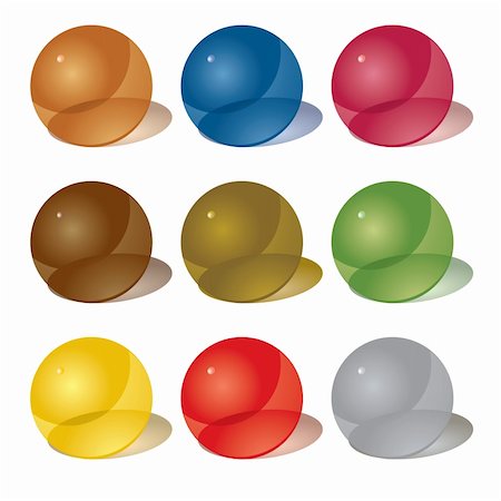 Collection of nine transparent marbles that make an ideal icon Stock Photo - Budget Royalty-Free & Subscription, Code: 400-04574088