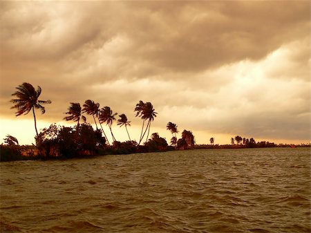 simsearch:400-07661392,k - Picture of the approaching storm from a houseboat on Vembanadu lake, Kerala, India. Photographie de stock - Aubaine LD & Abonnement, Code: 400-04574092