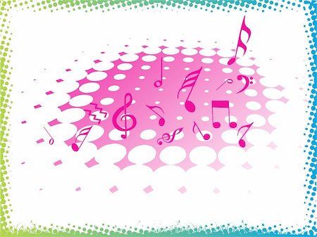 simsearch:400-04593867,k - music halftone on pink background, vector illustration Photographie de stock - Aubaine LD & Abonnement, Code: 400-04574111