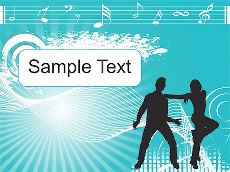 simsearch:400-05187750,k - dancing couple sample text and music graph, wallpaper Stock Photo - Budget Royalty-Free & Subscription, Code: 400-04574249