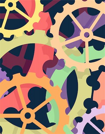 Editable vector background of cogs and wheels Stock Photo - Budget Royalty-Free & Subscription, Code: 400-04574361