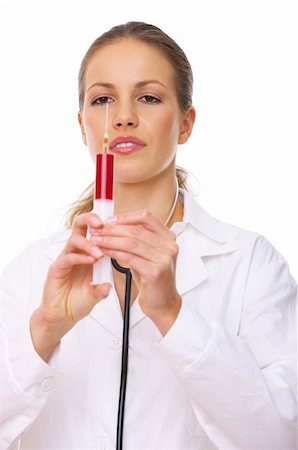 simsearch:400-04526743,k - 20-25 years old beautiful female doctor isolates on white Stock Photo - Budget Royalty-Free & Subscription, Code: 400-04574502