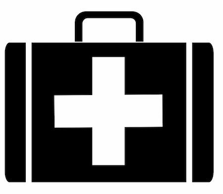 secure freight - black silhouette of a first aid case - illustration Stock Photo - Budget Royalty-Free & Subscription, Code: 400-04575049