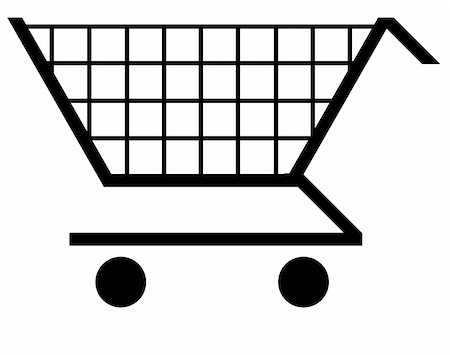 simsearch:400-04900898,k - illustration of a black shopping cart symbol Foto de stock - Super Valor sin royalties y Suscripción, Código: 400-04575088