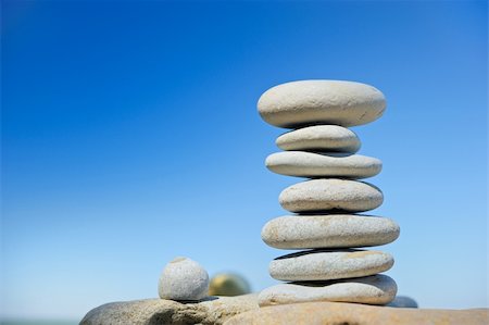 simsearch:400-05138433,k - Seven sea stones on a beach in the summer morning Stock Photo - Budget Royalty-Free & Subscription, Code: 400-04575418