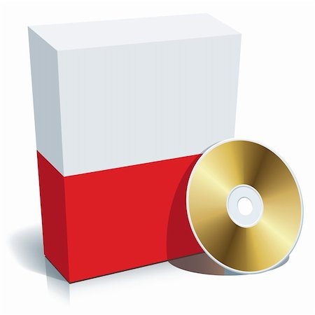 Polish software box with national flag colors and CD. Stock Photo - Budget Royalty-Free & Subscription, Code: 400-04575659