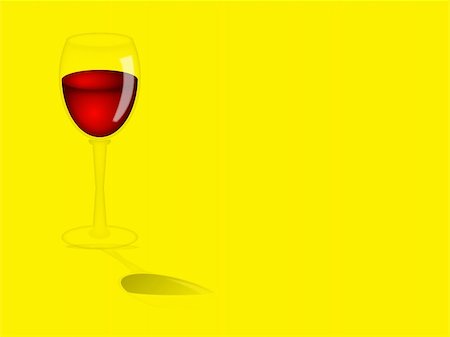 Single Wine Glass Illustration Stock Photo - Budget Royalty-Free & Subscription, Code: 400-04576621