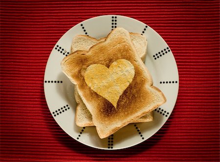 Toast with a symbolic heart.. Stock Photo - Budget Royalty-Free & Subscription, Code: 400-04576738