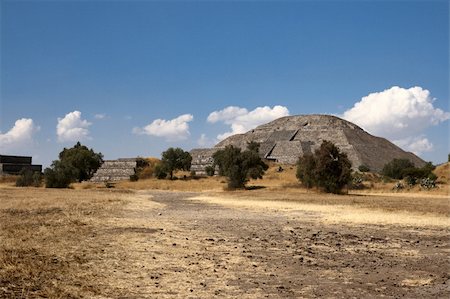 Pyramid of the Sun. Teotihuacan. Mexico. View from the Pyramid of the Moon. Stock Photo - Budget Royalty-Free & Subscription, Code: 400-04576910