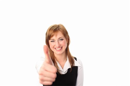 simsearch:400-05898224,k - Woman showing her thumb up to the camaera Foto de stock - Royalty-Free Super Valor e Assinatura, Número: 400-04577108