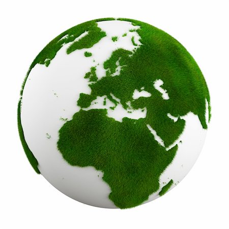 3d rendering of a grass earth - europe Stock Photo - Budget Royalty-Free & Subscription, Code: 400-04577552