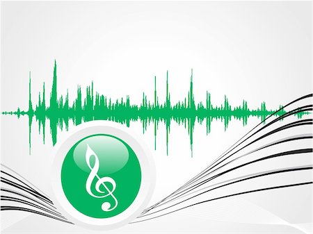 simsearch:400-04618846,k - green music icon with waves on gray wallpaper Stock Photo - Budget Royalty-Free & Subscription, Code: 400-04577769