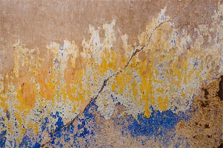 simsearch:400-04762297,k - Old decayed blue and yellow concrete wall background. Stock Photo - Budget Royalty-Free & Subscription, Code: 400-04577858