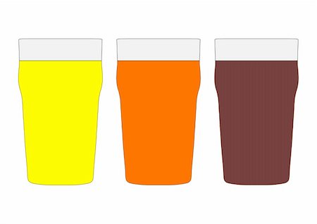 Three pints of British beer including lager, bitter and stout Stock Photo - Budget Royalty-Free & Subscription, Code: 400-04579067
