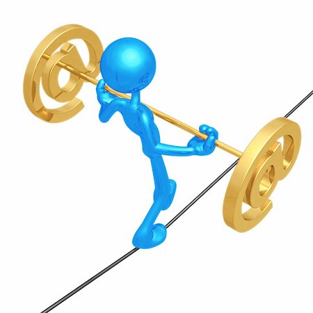 dangerous balancing acts - A Concept And Presentation Figure In 3D Stock Photo - Budget Royalty-Free & Subscription, Code: 400-04579675