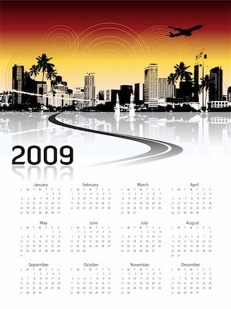 simsearch:400-05904467,k - Cityscape background, calendar Stock Photo - Budget Royalty-Free & Subscription, Code: 400-04579899