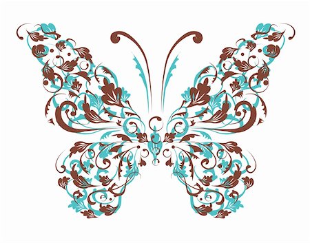 simsearch:400-06107863,k - Butterfly silhouette for you design Fotografie stock - Microstock e Abbonamento, Codice: 400-04579891