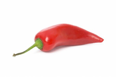 poivre de cayenne - red hot chili pepper isolated on white Photographie de stock - Aubaine LD & Abonnement, Code: 400-04570859