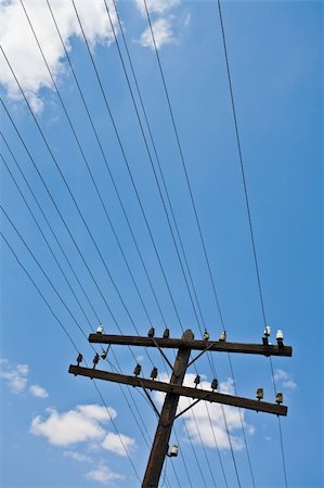 série de communication : vieux telegraph pole avec fil Photographie de stock - Aubaine LD & Abonnement, Code: 400-04571054