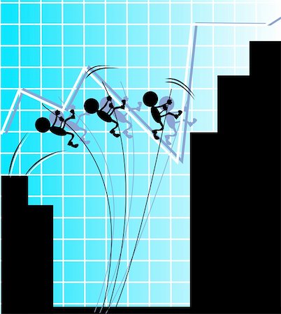 simsearch:400-04571193,k - Illustration of graph  and pole-vault jumping Foto de stock - Super Valor sin royalties y Suscripción, Código: 400-04571186