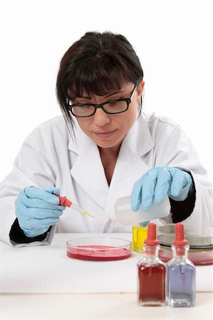 Chemist, scientist  or other laboratory worker using laboratory equipment Stock Photo - Budget Royalty-Free & Subscription, Code: 400-04571390