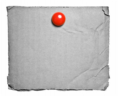 simsearch:400-05910182,k - Torn Cardboard With Red Clip Isolated On White. Ready for your message. Foto de stock - Super Valor sin royalties y Suscripción, Código: 400-04571456