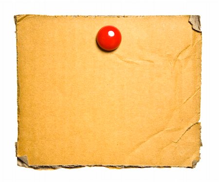 simsearch:400-04069690,k - Old Cardboard With Clip Isolated On White Photographie de stock - Aubaine LD & Abonnement, Code: 400-04571457