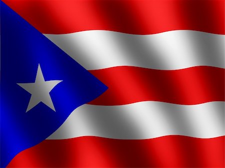 puerto rico flag not vector - Puerto Rico flag waving in the wind, vector illustration Stock Photo - Budget Royalty-Free & Subscription, Code: 400-04572851