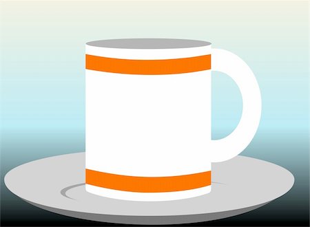 simsearch:400-05311347,k - Illustration of a coffee cup  in a saucer Stock Photo - Budget Royalty-Free & Subscription, Code: 400-04573025