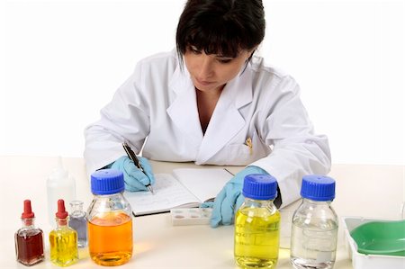 simsearch:400-04548222,k - Scientist makes notes and observations from research. Stockbilder - Microstock & Abonnement, Bildnummer: 400-04573039