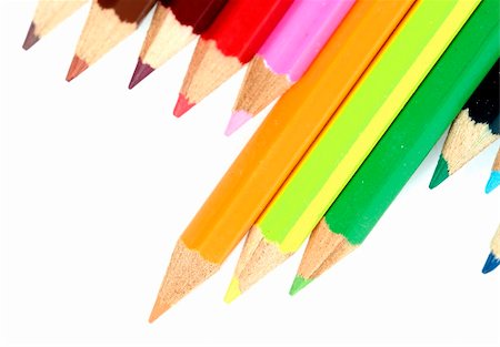 simsearch:400-07614613,k - Close-up picture of color pencils. Photographie de stock - Aubaine LD & Abonnement, Code: 400-04573100