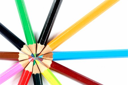 simsearch:400-04405401,k - Close-up picture of color pencils. Stock Photo - Budget Royalty-Free & Subscription, Code: 400-04573101
