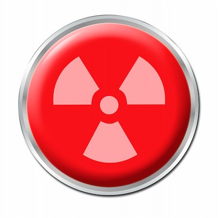 Red button with the symbol for radioactivity Stock Photo - Budget Royalty-Free & Subscription, Code: 400-04573584