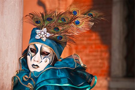 Green clown costume at the Venice sunrise Stock Photo - Budget Royalty-Free & Subscription, Code: 400-04584331