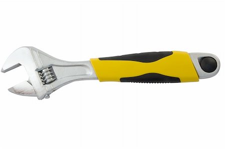 simsearch:400-04865679,k - Adjustable spanner isolated on the white background. Foto de stock - Super Valor sin royalties y Suscripción, Código: 400-04584477