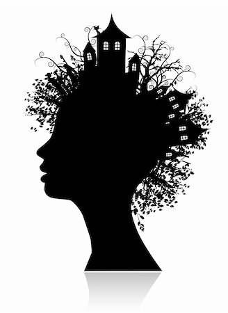 simsearch:400-07171878,k - Environment, thinking silhouette Stock Photo - Budget Royalty-Free & Subscription, Code: 400-04584651