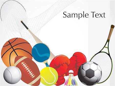 sports gears, illustration Stock Photo - Budget Royalty-Free & Subscription, Code: 400-04584682