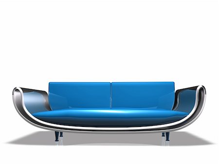 simsearch:400-03964208,k - 3D of a modern couch Stockbilder - Microstock & Abonnement, Bildnummer: 400-04584837