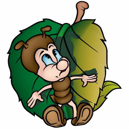 simsearch:400-04163224,k - Ant with Leaf - (Ant 10) cartoon illustration as vector Stock Photo - Budget Royalty-Free & Subscription, Code: 400-04585324