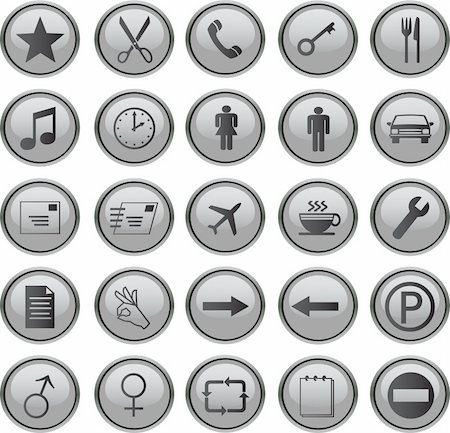 simsearch:400-05151458,k - web icons set grey Stock Photo - Budget Royalty-Free & Subscription, Code: 400-04585529