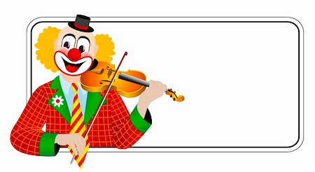 simsearch:400-08199902,k - Clown the violinist – one of series of clowns musicians Stock Photo - Budget Royalty-Free & Subscription, Code: 400-04585837