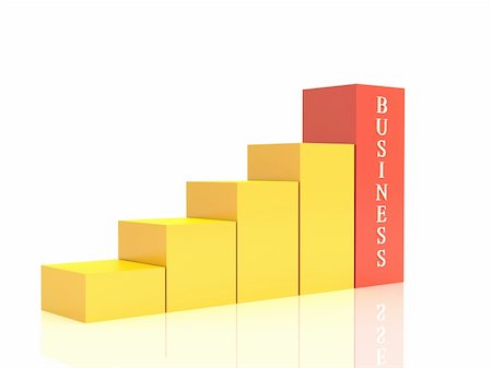 simsearch:400-05085177,k - 3d diagram, showing positive results. Object over white Stock Photo - Budget Royalty-Free & Subscription, Code: 400-04586137