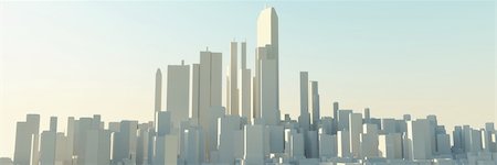 3D City conceptual abstract background Stock Photo - Budget Royalty-Free & Subscription, Code: 400-04586251