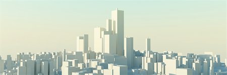 3D City conceptual abstract background Stock Photo - Budget Royalty-Free & Subscription, Code: 400-04586252