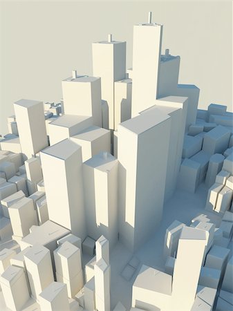 3D City conceptual abstract background Photographie de stock - Aubaine LD & Abonnement, Code: 400-04586253