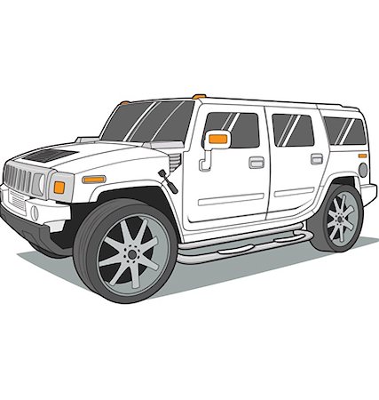 This is a sports utility vehicle - it's also a vector illustration isolated on white. Foto de stock - Super Valor sin royalties y Suscripción, Código: 400-04586342