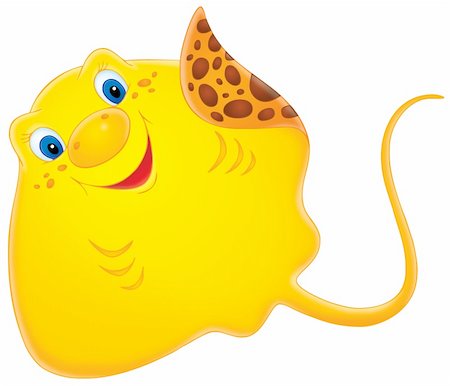 stingray - Isolated clip-art / funny animal character for your design Photographie de stock - Aubaine LD & Abonnement, Code: 400-04586784