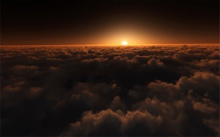 simsearch:846-03163644,k - A photography of a beautiful golden sunset above the clouds Stock Photo - Budget Royalty-Free & Subscription, Code: 400-04587821