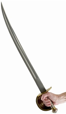 rapier - Ancient saber on male hand on the white background Photographie de stock - Aubaine LD & Abonnement, Code: 400-04587900